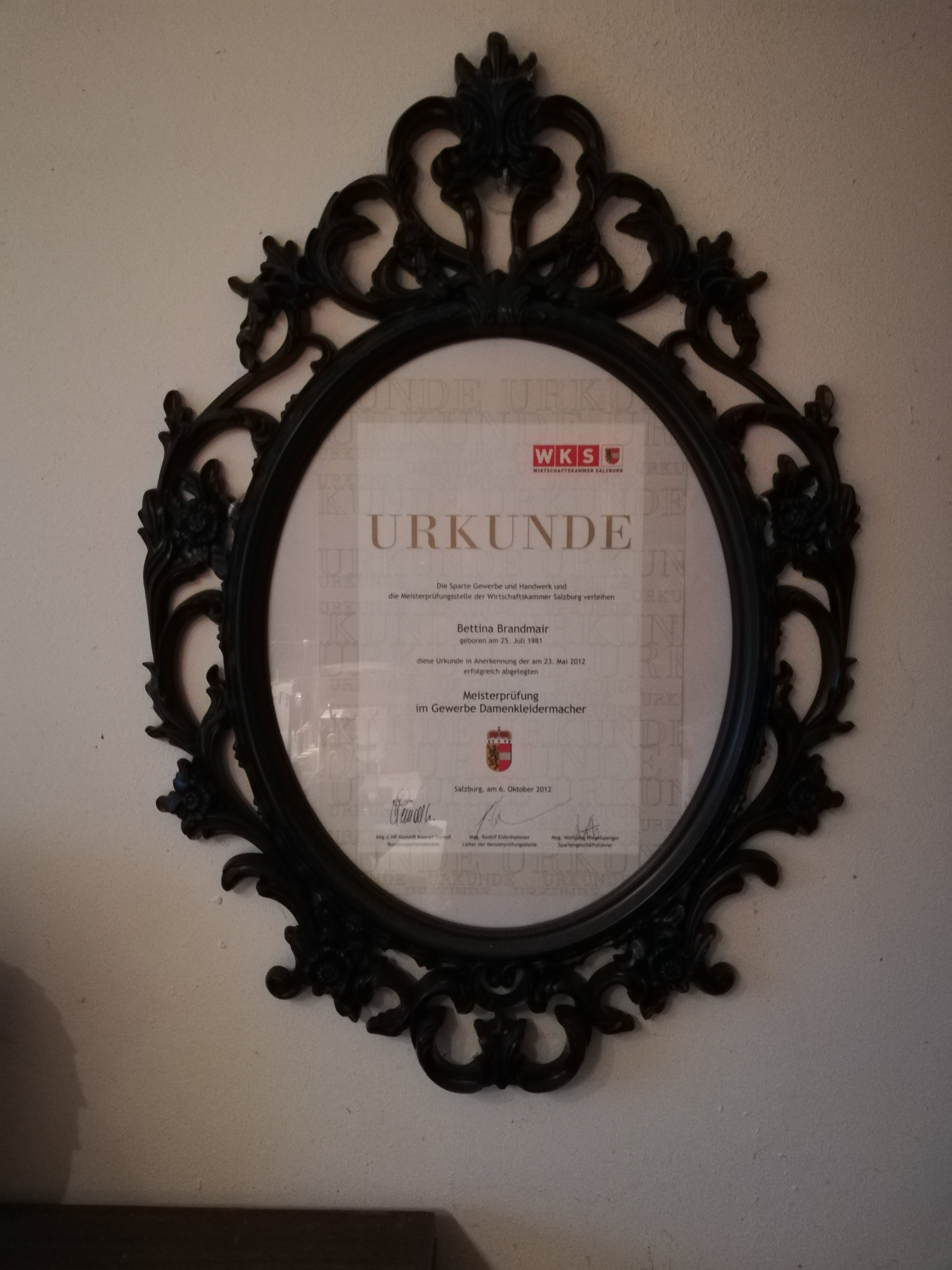 Schneiderwerkstatt in Adlwang bei Steyr